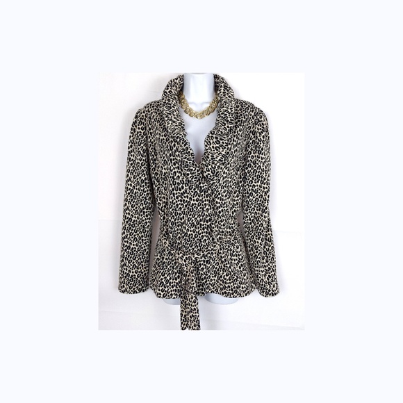 Marisa Christina Large Leopard Print Jacket Large - Picture 2 of 8